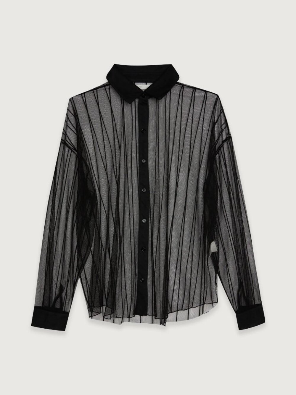 Oak + Fort collared mesh top
